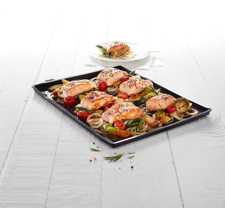 Lekue 12-Inch x 16-Inch Non-Spill Baking Sheet, Black