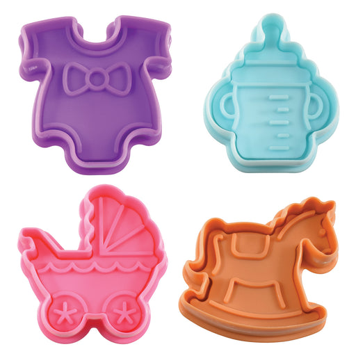 R&M International 4 Piece Baby Cookie Stamper Set, 2-Inch