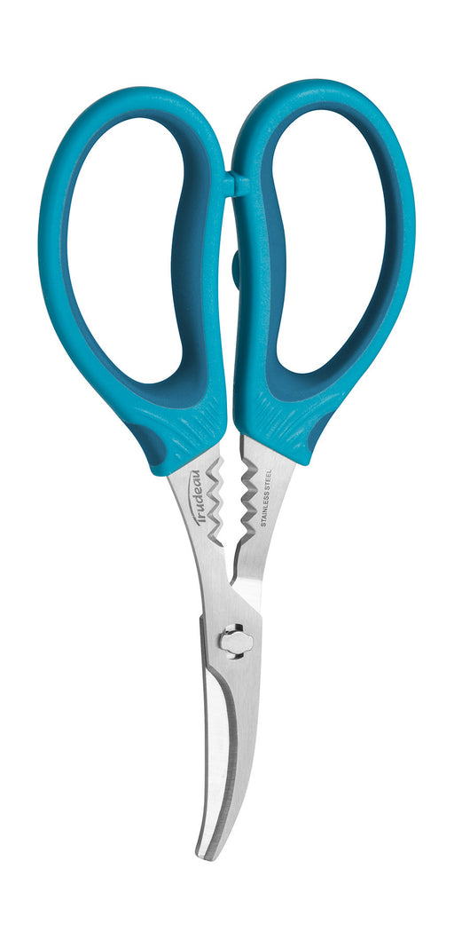 Trudeau Seafood Shears, 7.5 inch, Tropical Blue