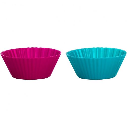 Trudeau Silicone Standard Muffin Baking Cup, Tropical, Set of 12