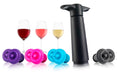 Vacu Vin Wine Saver Pump with 6 Stoppers, Multicolored