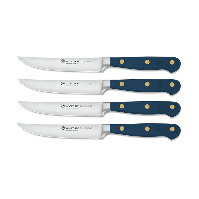 Wusthof Classic 4 Piece Steak Knife Set, Wild Blueberry