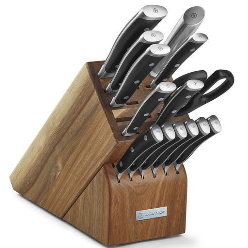 Wusthof Classic Ikon Classic Ikon 15 Piece Knife Block Set, Acacia