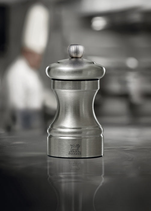 Peugeot Bistro Salt Mill, 4-Inch, Stainless Steel