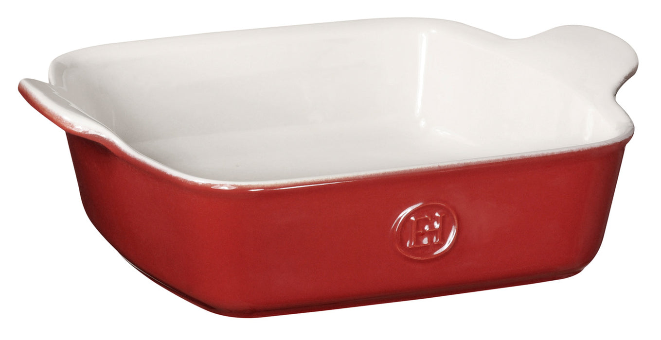 Emile Henry HR Modern Classics Square Baking Dish, 8" x 8", Rouge