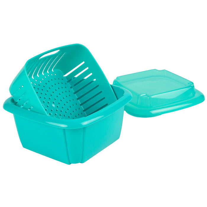 Hutzler Box Berry Keeper, 2-Pint, Turquoise