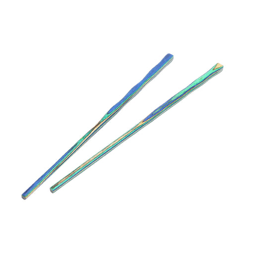 Island Bamboo Pakkawood Chopsticks, 2 Sets, Peacock