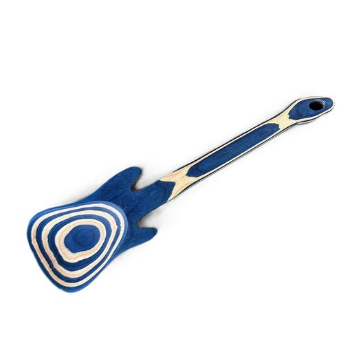 Island Bamboo Pakkawood 12-Inch Guitar Spoon, Blue