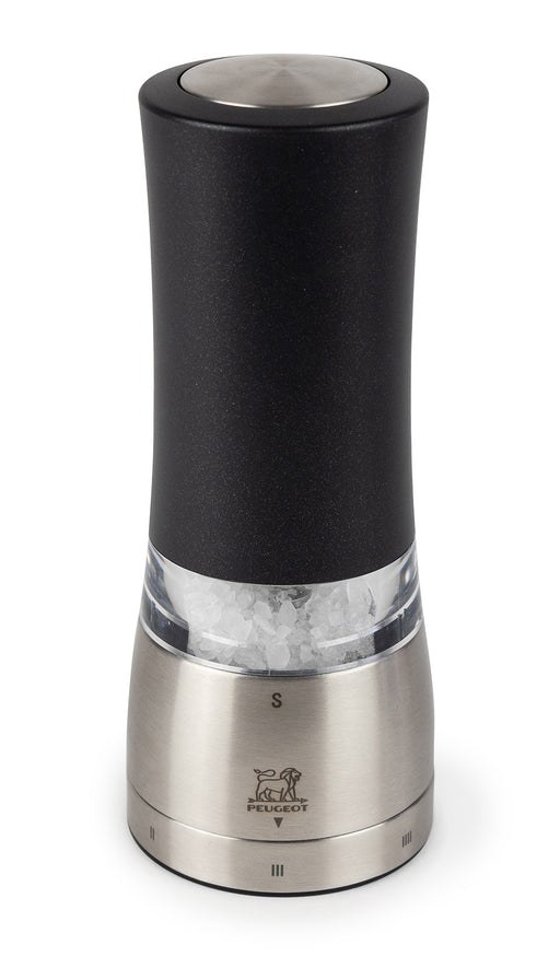 Peugeot Daman Electric Salt Mill, Iridescent Black, 7 Inch