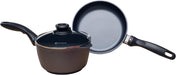 Swiss Diamond HD Nonstick 3 Piece Cookware Set with Fry Pan & Saucepan