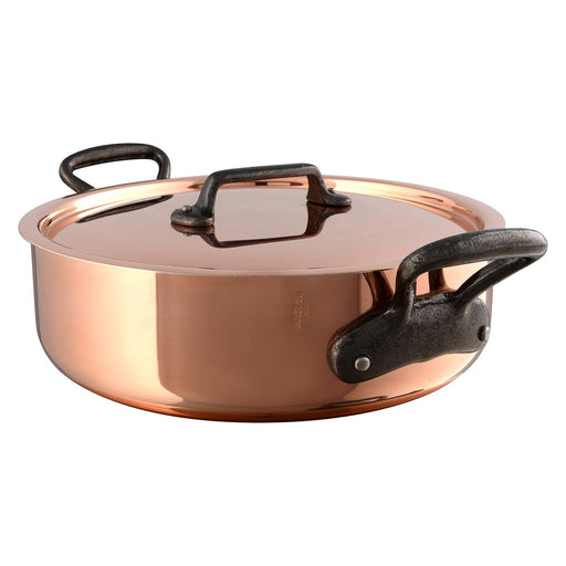 Mauviel M'150 Ci Rondeau With Lid, 9.36 Inch