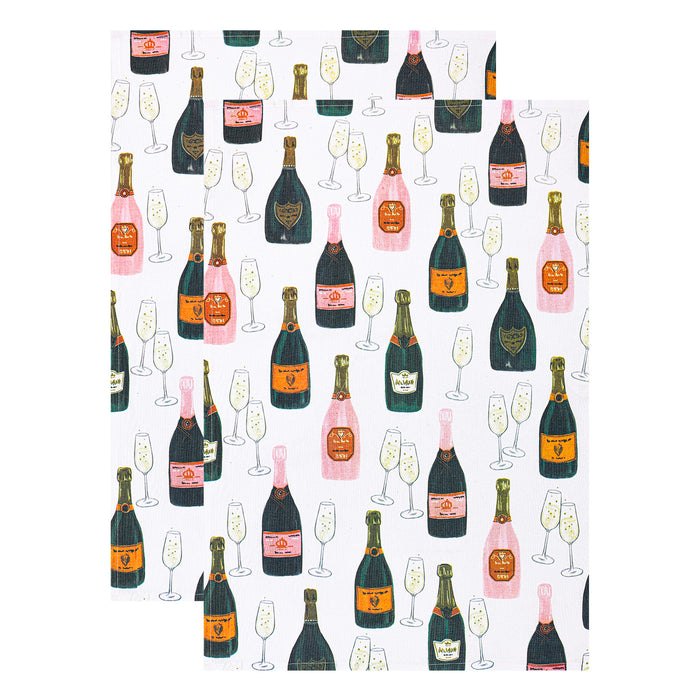 MU Kitchen Designer Cotton Dish Towel, Set of 2, Bubbly