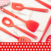 Betty Crocker Silicone 14 Inch Turner, Red