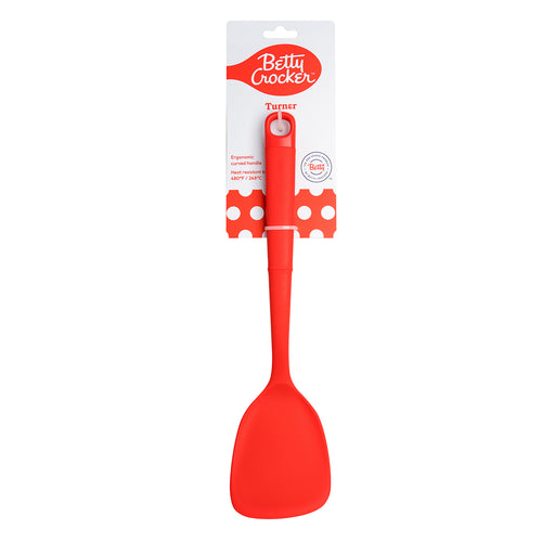 Betty Crocker Silicone 14 Inch Turner, Red