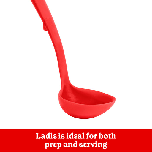 Betty Crocker Silicone 13 Inch Ladle, Red