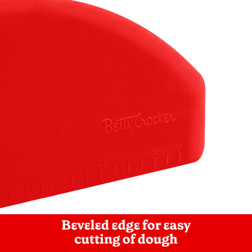 Betty Crocker Silicone Dough Scrapper, Red