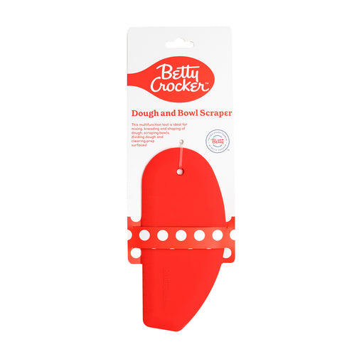 Betty Crocker Silicone Dough Scrapper, Red