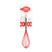 Betty Crocker Silicone Coated 10 Inch Whisk, Red/Stainless Steel