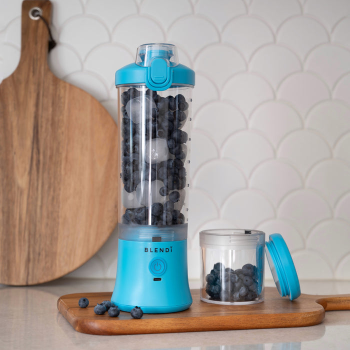 Blendi X 24 oz BPA-Free Rechargable Portable Blender, Turquoise