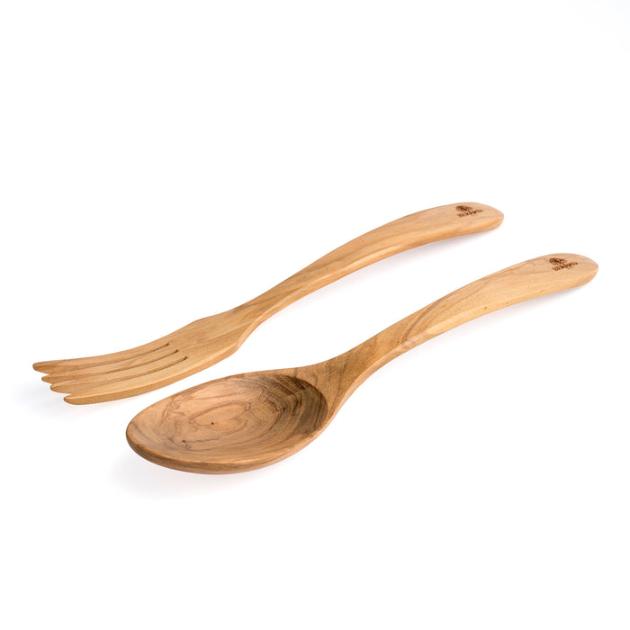 Berard Handcrafted Olive Wood 2 Piece Salad Serving Set, 12 Inch