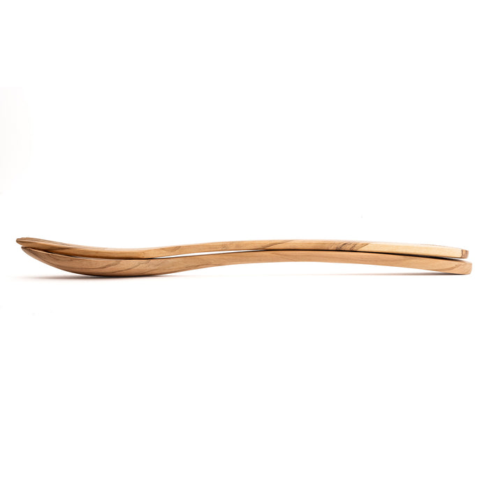 Berard Handcrafted Olive Wood 2 Piece Salad Serving Set, 14 Inch