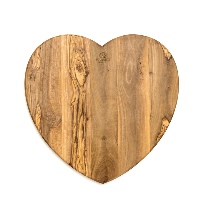 Berard Olivewood Cutting Board, Heart Shape, 11 x 6.7 x 0.63"