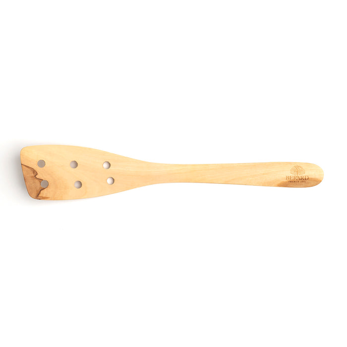 Berard Contour Olive Wood Curved Slotted Spatula, 12-Inch