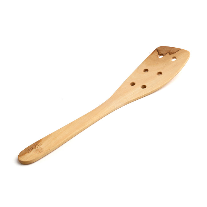 Berard Contour Olive Wood Curved Slotted Spatula, 12-Inch