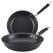 Anolon Advanced Home Hard-Anodized Nonstick Frying Pan Set, 2-Piece, 10-Inch & 12-Inch, Onyx