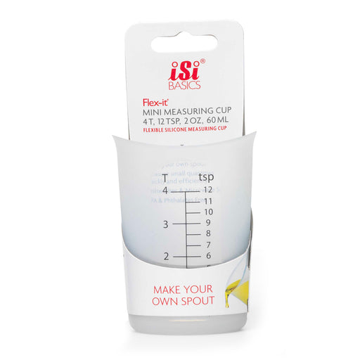 iSi Basics Silicone Flexible Clear Measuring Cup, 2 ounce