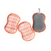 Once Again Home Co. RE:Usable Sponges, Beans Pattern, Set of 3, Coral