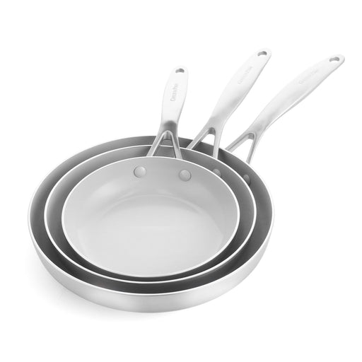 Greenpan Venice Pro 3 Piece Fry Pan Set, Includes 8-Inch, 9.5-Inch, 11-Inch