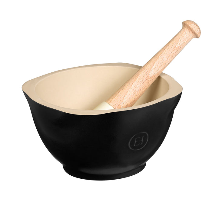 Emile Henry Made In France Mortar and Pestle, Truffle