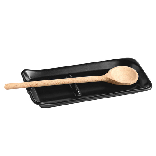 Emile Henry Made in France Ridged Spoon Rest, Truffle