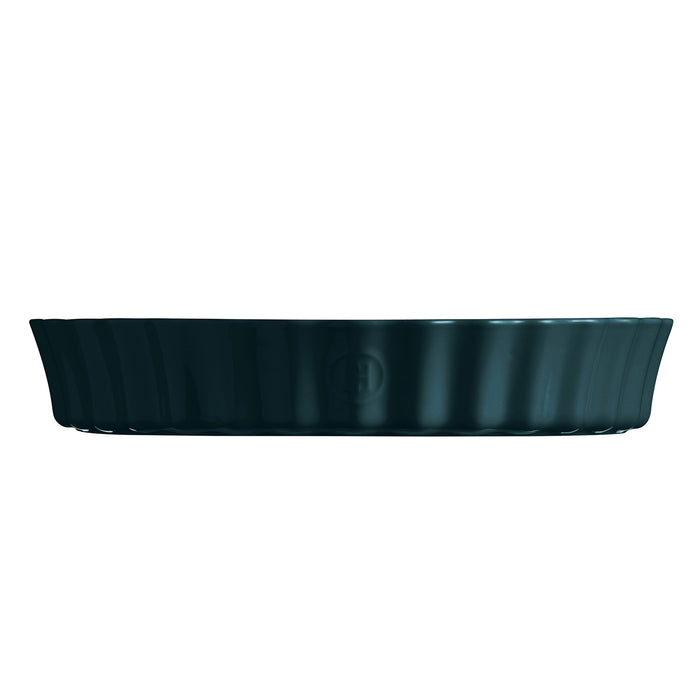 Emile Henry 12.6" x 2.2" Extra Large Deep Tart Dish, Ocean