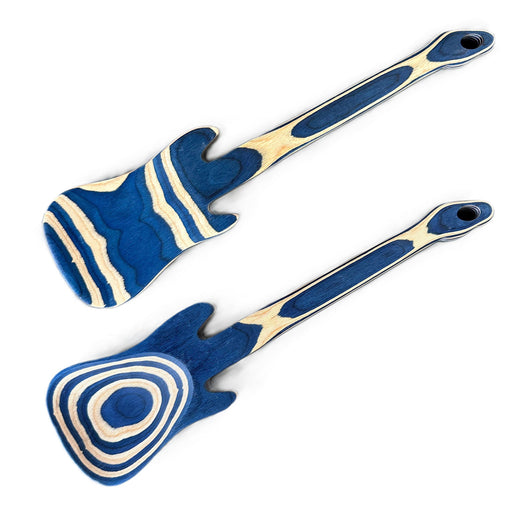 Island Bamboo Pakkawood Guitar Spoon and Spatula, Set of 2