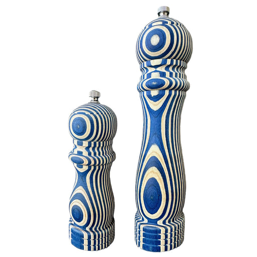 Island Bamboo Pakkawood Pepper Mill and Salt Mill Set, Blue