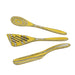 Island Bamboo Pakkawood 3 Piece Mini Kitchen Utensil Set with Spoon, Spatula, and Spreader, Lemon