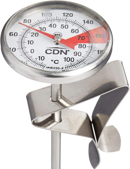 CDN ProAccurate Beverage and Frothing Thermometer, Stainless Steel