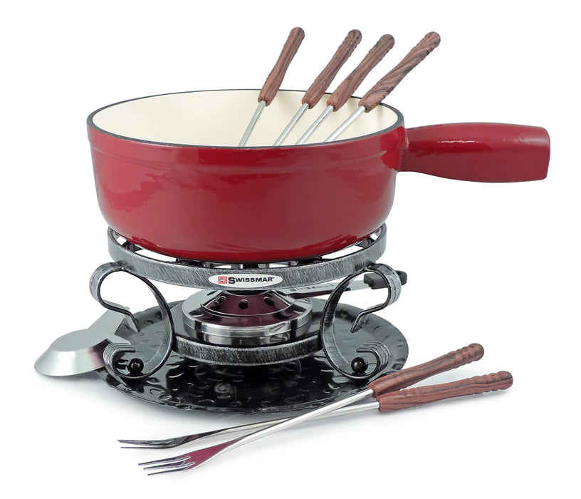 Swissmar Lugano 9 Piece Cast Iron Fondue Set