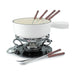 Swissmar Lugano 9 Piece Cast Iron Fondue Set, Matte White