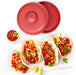 Norpro Sombrero Tortilla Warmer and Holder with Nonslip Bottom, Red