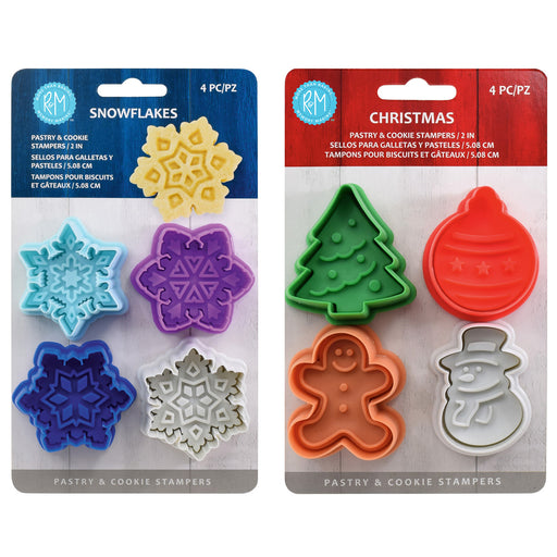 R&M International Assorted Winter Cookie Stamper, Set of 10