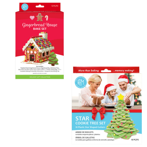 R&M International Gingerbread House & Christmas Tree Cookie Cutter Set