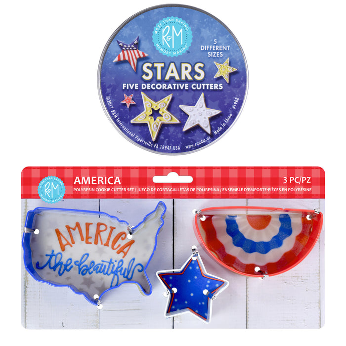 R&M Internatioanl Patriotic Cookie Cutter Set