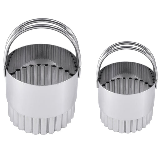 R&M Fluted Biscuit Cutter Set, 2 Inch & 2.75 Inch, Stainless Steel