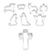 R&M International Cross and Nativity Scene Cookie Cutter Set, 8 Piece