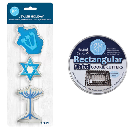 R&M Jewish Holiday 7 Piece Cookie Cutter Set