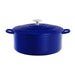 Chantal 7 Qt Round Cast Iron Dutch Oven, Cobalt Blue