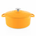 Chantal 7 Qt Round Cast Iron Dutch Oven, Marigold